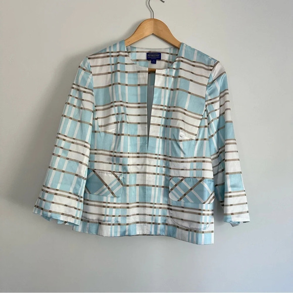 {Pendleton} Silk and Cotton Blend Blazer Size: 12P - Picture 1 of 4